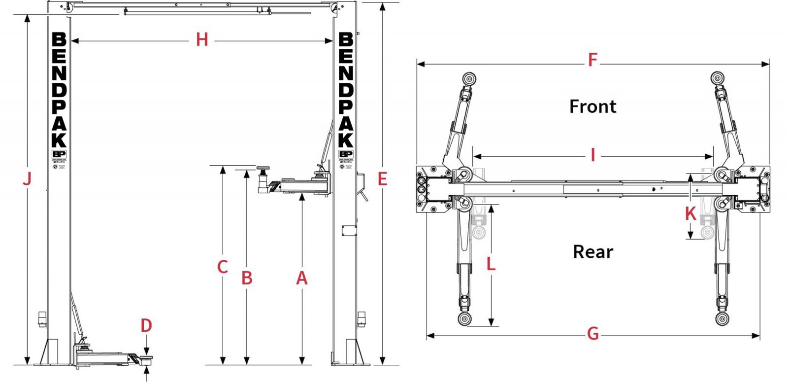 Cầu nâng 2 trụ BENDPAK 10AP-168